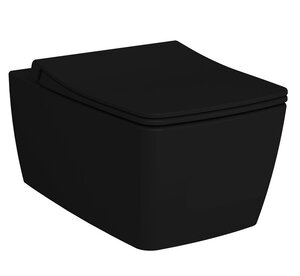 Изображение товара Подвесной унитаз Vitra Metropole 7672B083-0101/122-083-009, крышка микролифт, тонкая, черный матовый