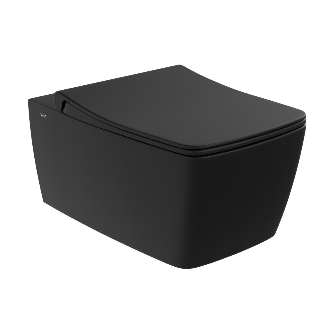 Изображение товара Подвесной унитаз VitrA Metropole 7672B083-0101/122-083-009, крышка микролифт, тонкая, черный матовый