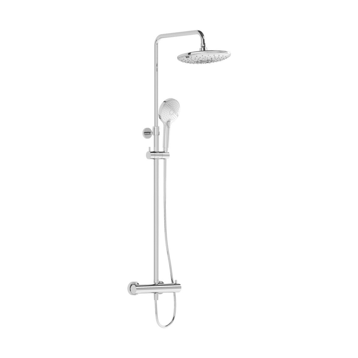 Изображение товара Душевая система VitrA Aquaheat Bliss 240 2F термостатическая, хром, A47205EXP Изображение товара Душевая система VitrA Aquaheat Bliss 240 2F термостатическая, хром, A47205EXP