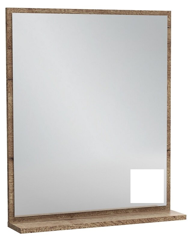 Изображение товара Зеркало Jacob Delafon Vivienne 60x70 см с полочкой белое глянцевое