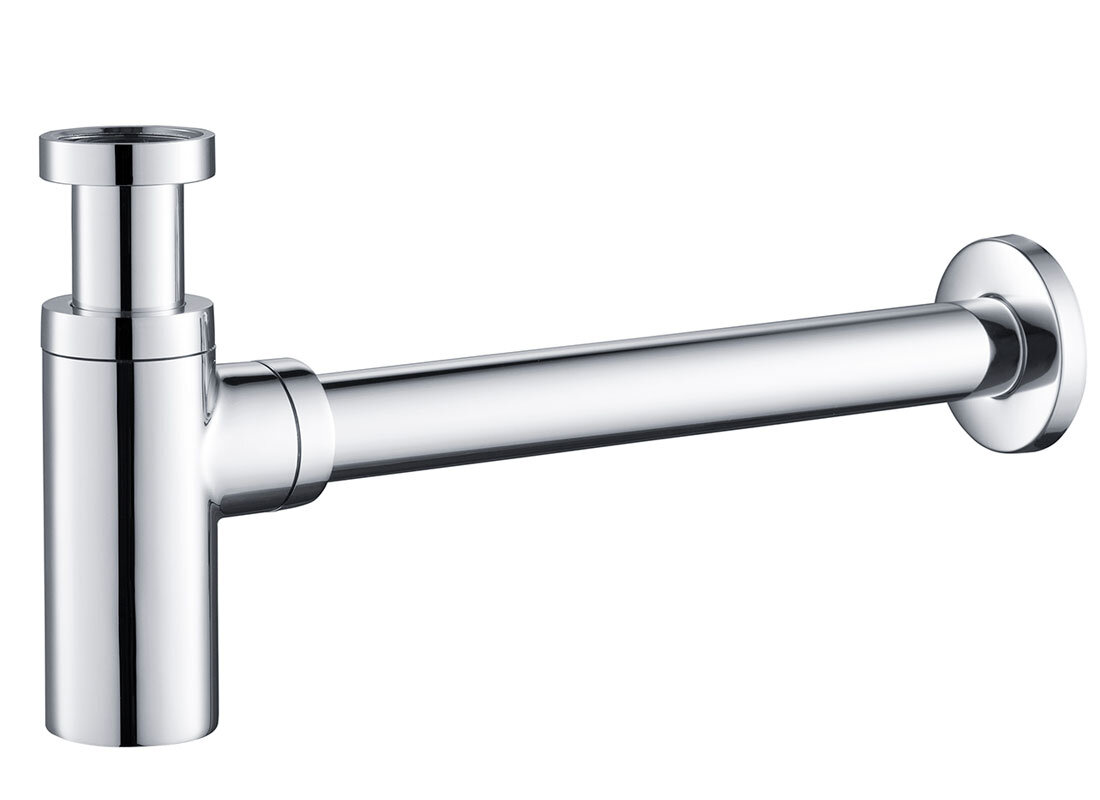 Изображение товара Сифон для раковины Timo хром 958/00L латунь гидрозатвор пропускная способность 60 л/мин