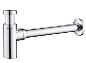 Изображение товара Сифон для раковины Timo хром 958/00L латунь гидрозатвор пропускная способность 60 л/мин