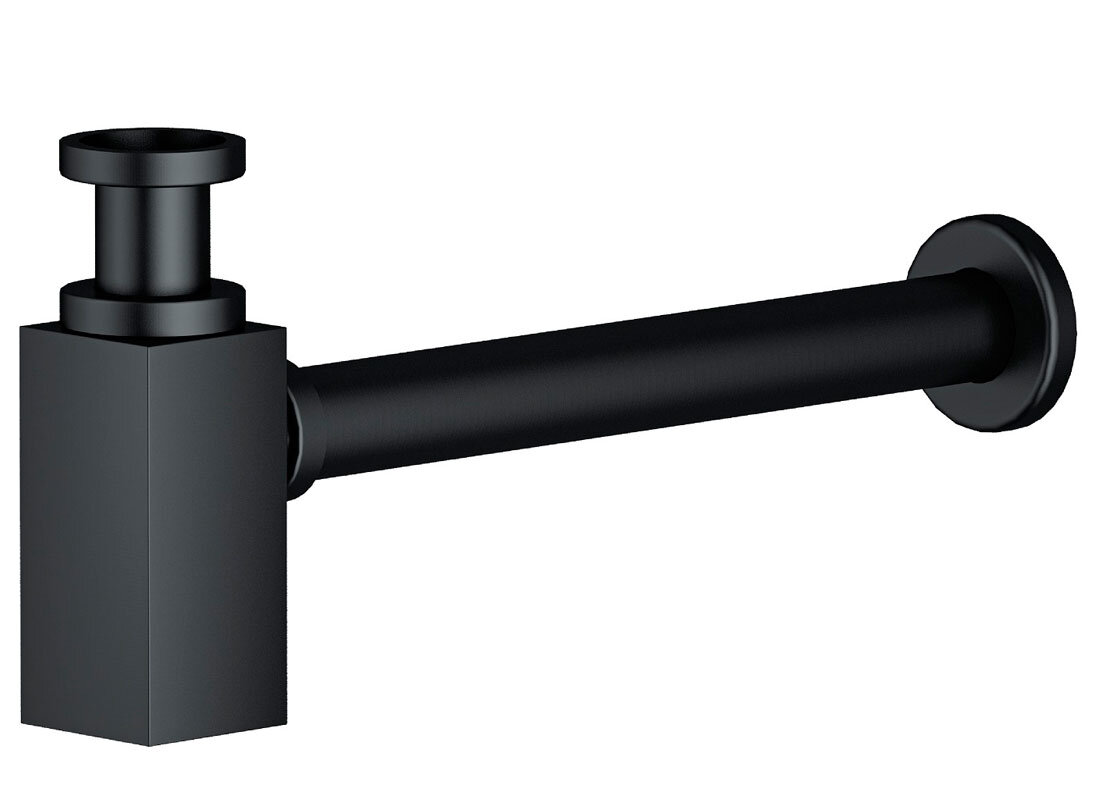 Изображение товара Сифон для раковины Timo черный 959/03L из латуни с регулятором высоты