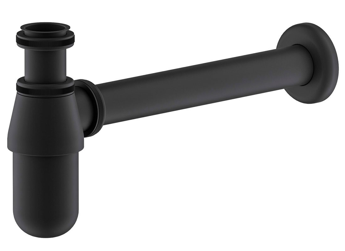Изображение товара Сифон для раковины Timo черный 960/03L из латуни, регулируемый по высоте