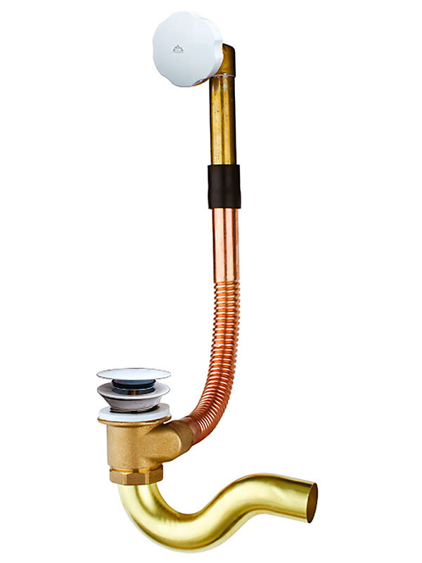 Изображение товара Слив перелив автомат Timo 8004/16 клик-клак белый для ванной Изображение товара Слив перелив автомат Timo 8004/16 клик-клак белый для ванной