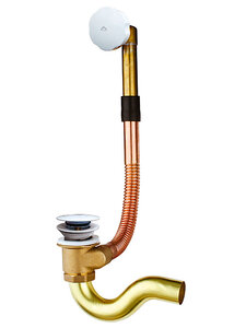 Изображение товара Слив перелив автомат Timo 8004/16 клик-клак белый для ванной