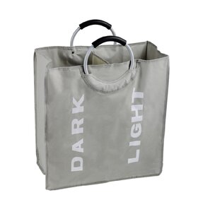 Изображение товара Корзина для белья Fixsen Loft Style FX-1021 с алюминиевыми ручками серая