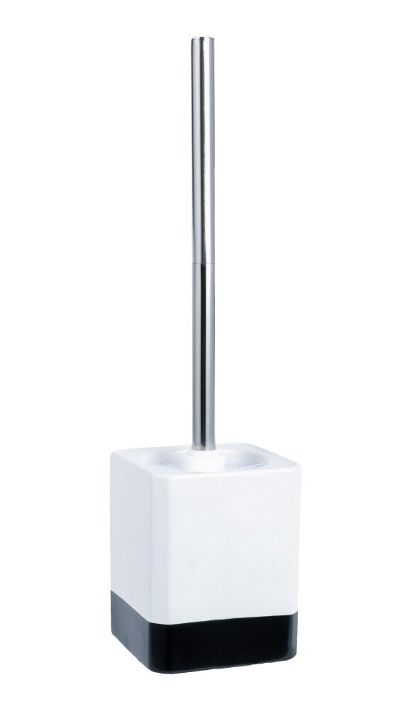 Изображение товара Ёршик напольный Fixsen Text FX-230-5 белый черный хром для ванной комнаты