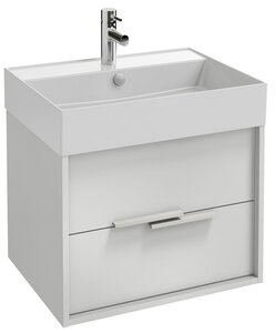 Изображение товара Тумба под раковину Jacob Delafon Vivienne 60 см, корпус белый глянцевый, фасад белый глянцевый, без ручек, EB1583-N18-N18