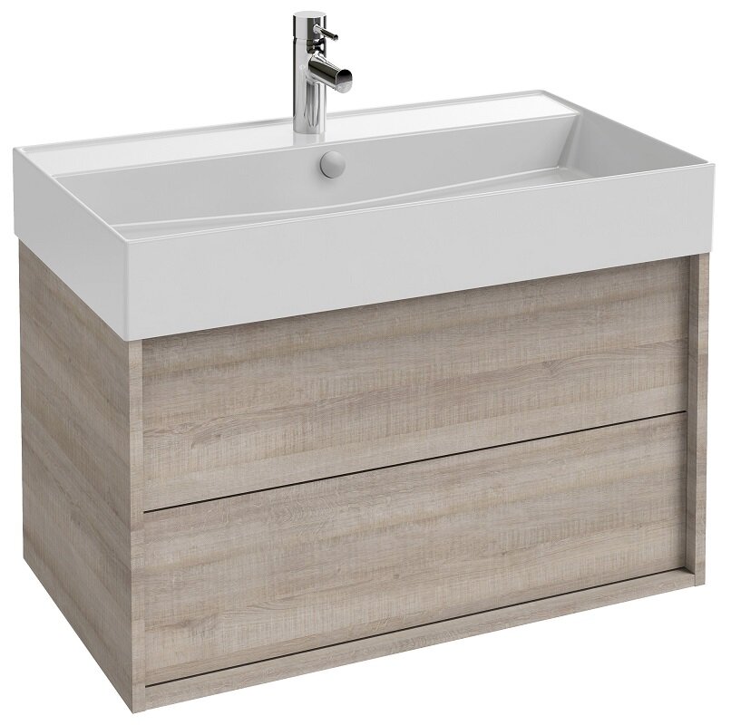 Изображение товара Подвесная тумба под раковину Jacob Delafon Vivienne 80 см серый дуб