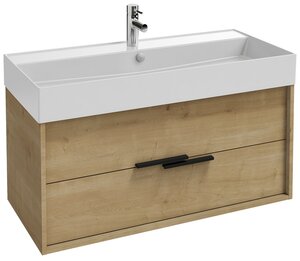 Изображение товара Тумба под раковину Jacob Delafon Vivienne 100 см, корпус арлингтонский дуб, фасад арлингтонский дуб, без ручек, EB1585-E70-E70