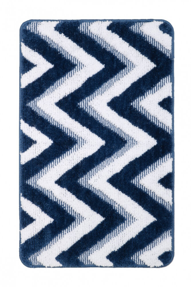 Изображение товара Коврик для ванной Fixsen River FX-5004M 50x80 см, антискользящий, синяя микрофибра