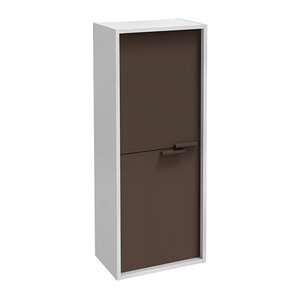 Изображение товара Шкаф-пенал Jacob Delafon Vivienne 40x100 см белый глянцевый с коричневым фасадом