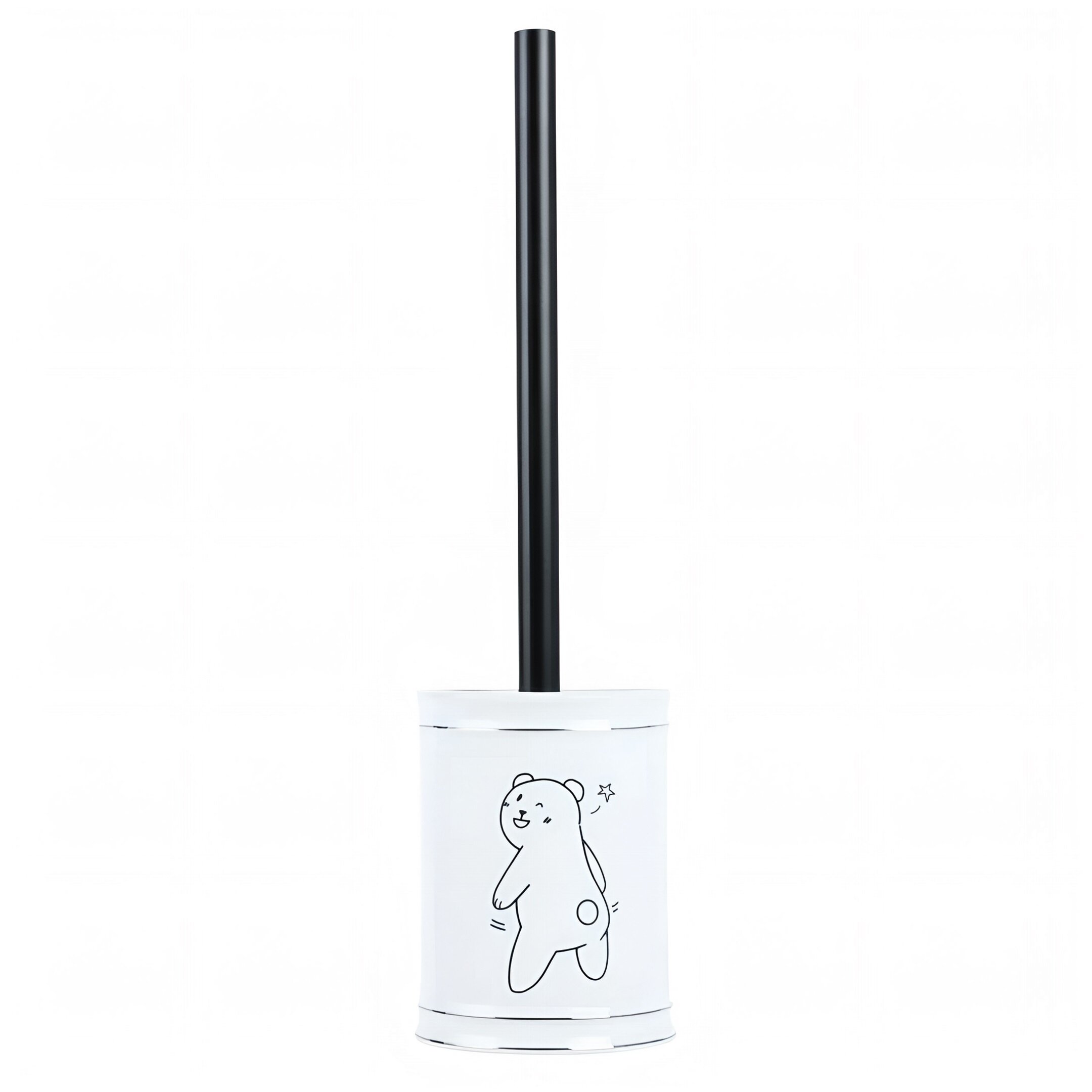 Изображение товара Ершик напольный Fixsen Teddy FX-600-5, белый/черный