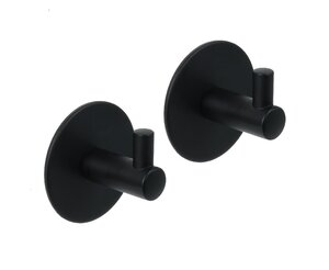 Изображение товара Крючок Fixsen Equipment FX-558A 3M 2 шт. черный металлический для стен