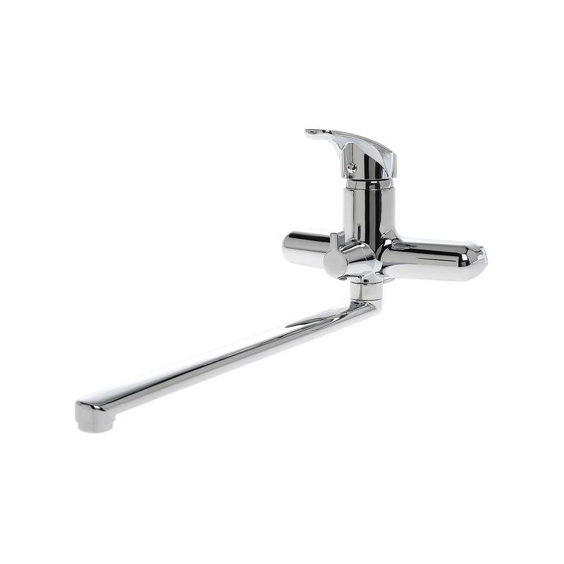 Изображение товара Полимерный смеситель OneLife для ванны и душа хром P01-211cr с долговечностью 15 лет