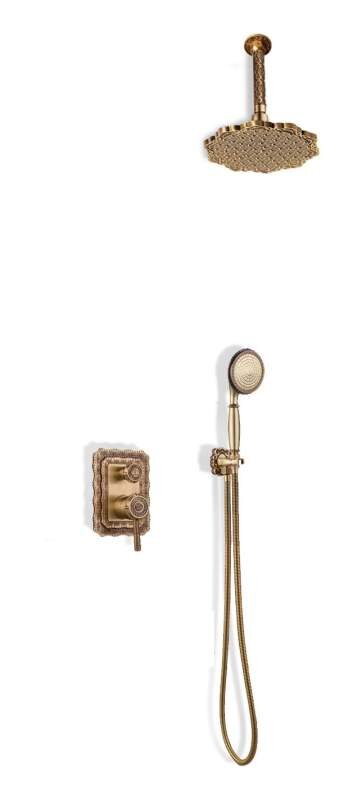 Изображение товара Душевая система Bronze De Luxe Windsor бронза 10138/1F с тропическим и ручным душем