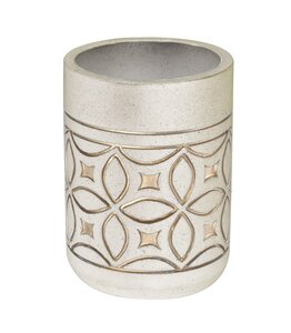 Изображение товара Стакан для зубных щеток Fixsen Rich FX-251-3, бежевый/золото