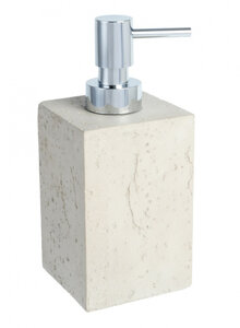 Изображение товара Дозатор для жидкого мыла Fixsen Sole FX-301-1 бежевый хром настольный бетон пластик