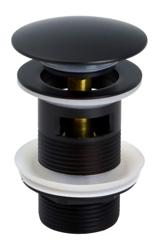 Изображение товара Донный клапан для раковины Bronze de Luxe с переливом черный 21971B