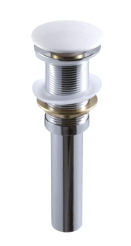 Изображение товара Донный клапан для раковины без перелива Bronze de Luxe Clik-Clak белый хром 1001W