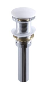 Изображение товара Донный клапан для раковины без перелива Bronze de Luxe, Clik-Clak, белый/хром, 1001W