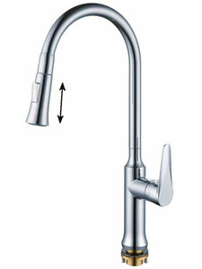 Изображение товара Смеситель Rush Denis DN0335-23 для кухонной мойки с выдвижным изливом, хром