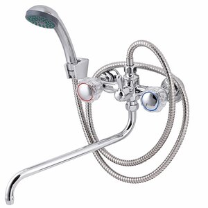 Изображение товара Смеситель ПСМ-Профсан Стандарт-Б PSM-150-65 для ванны и душа с гарнитуром, хром