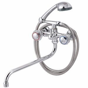 Изображение товара Смеситель ПСМ-Профсан Стандарт-А PSM-156-65 для ванны и душа с гарнитуром, хром