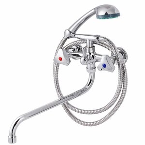 Изображение товара Смеситель ПСМ-Профсан Стандарт-А PSM-156-80 для ванны и душа с гарнитуром, хром