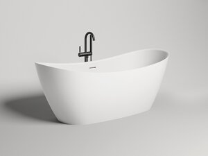 Изображение товара Ванна Salini Noemi 170 х 75 х 68 см, из искусственного камня S-Sense, белый глянцевый,101712G