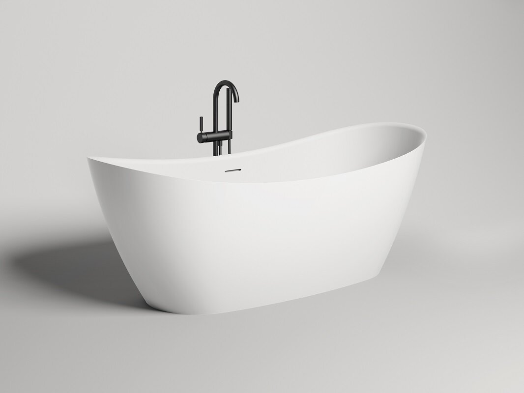 Изображение товара Ванна Salini Noemi 170 х 75 х 68 см из искусственного камня овальная белая матовая