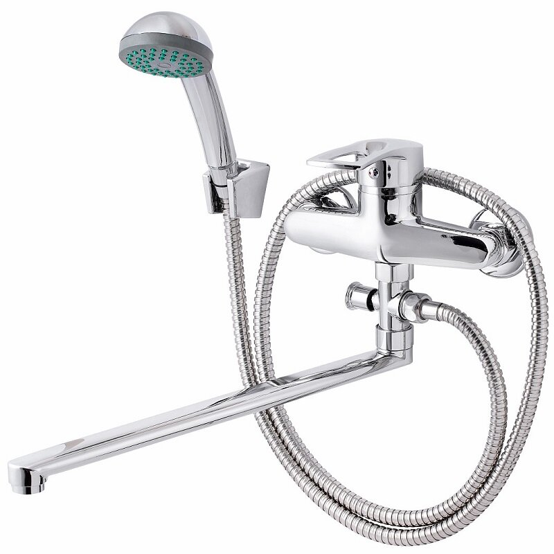 Изображение товара Смеситель для ванны и душа ПСМ-Профсан Плюс PSM-521-017 с керамическим картриджем и поворотным изли