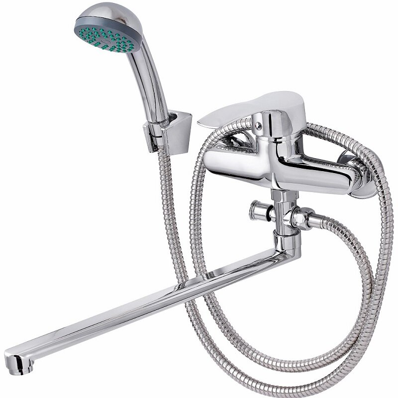 Изображение товара Смеситель ПСМ-Профсан Плюс для ванны и душа с гарнитуром, хром, PSM-521-023