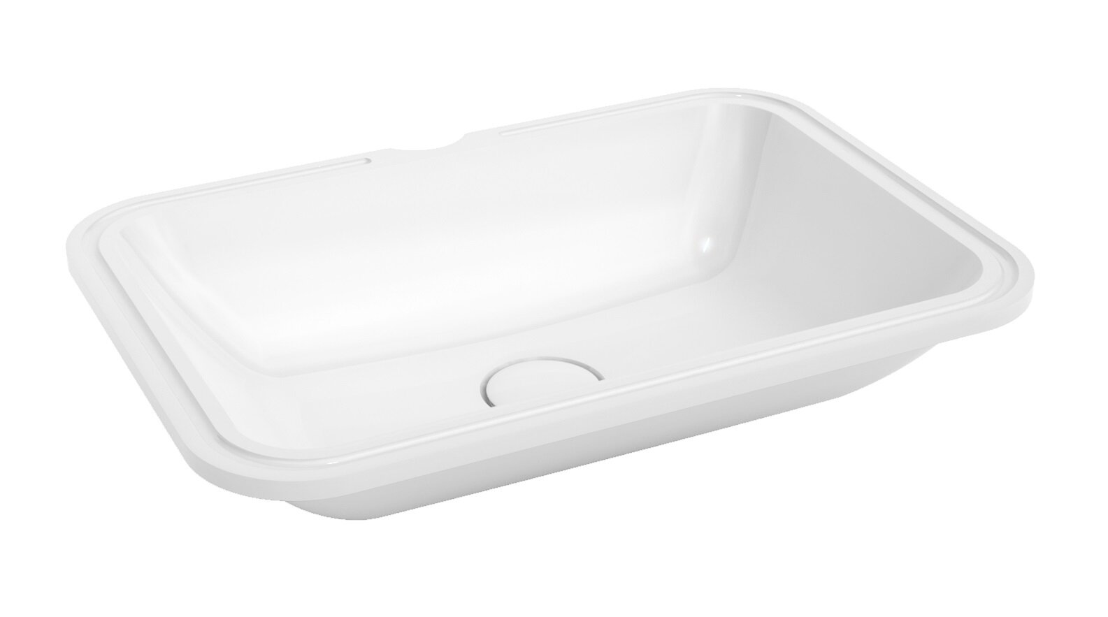 Изображение товара Раковина Kerama Marazzi Plaza/Плаза PLR.wbu.55, 55 см, встраиваемая снизу, белая