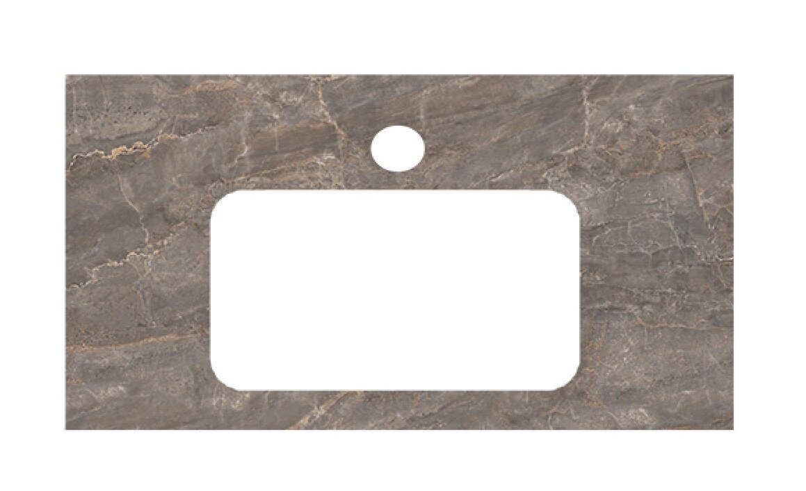 Изображение товара Столешница для раковин Kerama Marazzi Plaza 80 см парнас пепельный лаппатированный