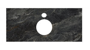 Изображение товара Столешница для накладных раковин Kerama Marazzi Plaza 100 см, риальто серый темный лаппатированный, PL1.VT93.100