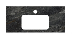 Изображение товара Столешница для раковин, встраиваемых снизу Kerama Marazzi Plaza 100 см, риальто серый темный лаппатированный, PL3.VT93.100