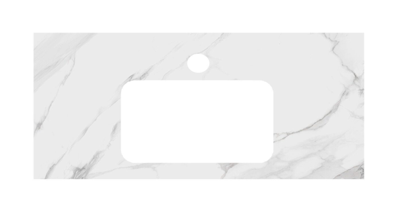 Изображение товара Столешница для раковин, встраиваемых снизу Kerama Marazzi Plaza 100 см, монте тиберио натуральный, PL3.SG507100R.100