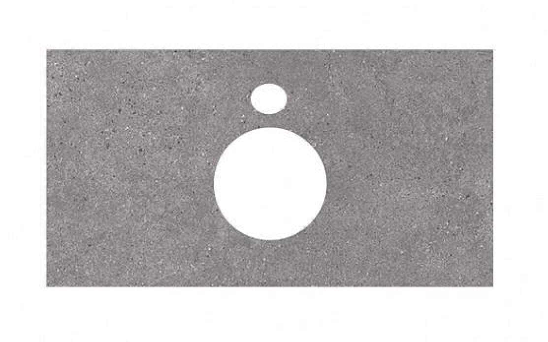 Изображение товара Столешница для накладных раковин Kerama Marazzi Plaza Next 80 см, фондамента серый, PL1.DL500900R.80