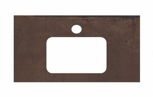 Изображение товара Столешница для раковин, встраиваемых сверху Kerama Marazzi Plaza Next 80 см, про феррум коричневый, PL2.DD571300R.80