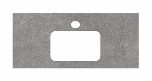 Изображение товара Столешница для раковин, встраиваемых сверху Kerama Marazzi Plaza Next 100 см, фондамента серый, PL2.DL500900R.100