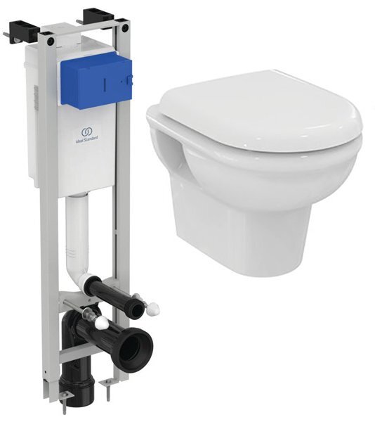 Изображение товара Инсталляция Ideal Standard Prosys Eco Frame M с унитазом Rimless и сиденьем микролифт