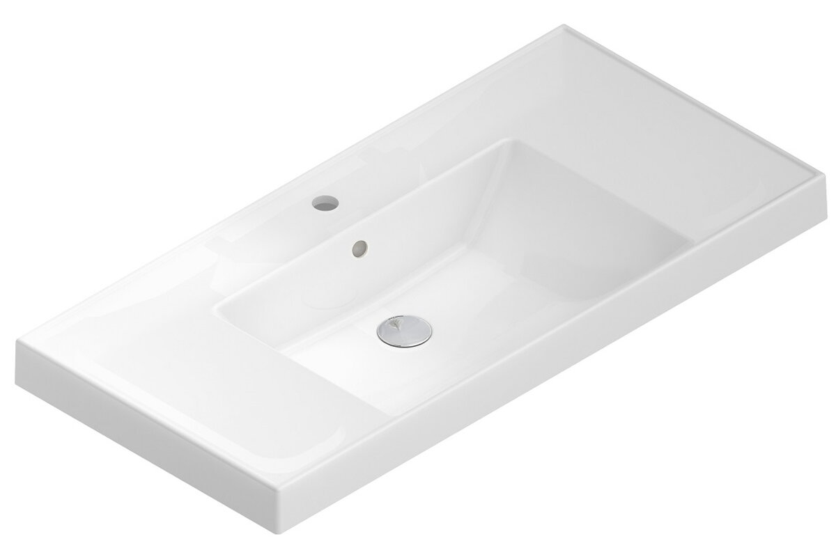 Изображение товара Раковина Kerama Marazzi Cubo CU.wb.100 белая глянцевая 100 см