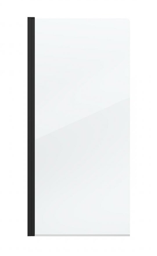 Изображение товара Шторка на ванну Bravat Alfa 70x150 см распашная черный матовый стекло Германия