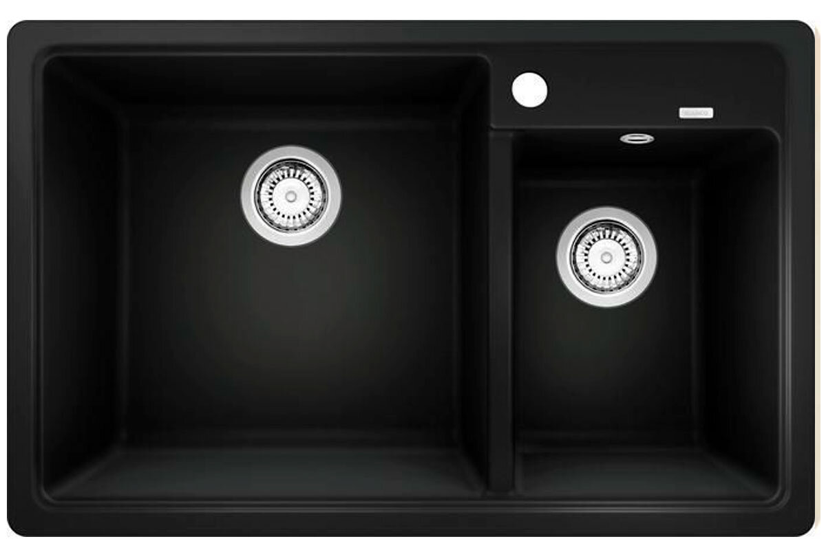 Изображение товара Blanco Legra 526223 8 черная - двойная мойка из Silgranit PuraDur