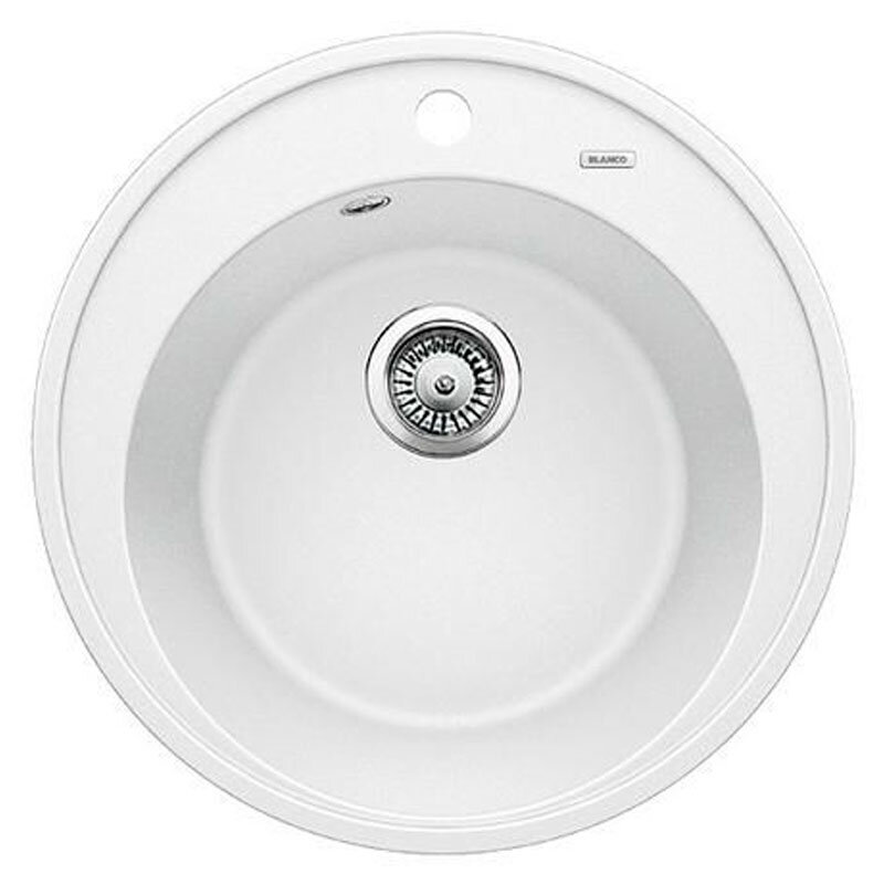 Изображение товара Мойка Blanco Riona 45 Silgranit белая, 521398 с большой чашей и матовой поверхностью