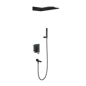 Изображение товара Душевая система Timo Briana SX-7119/03SM, 3 потребителя, с изливом, цвет чёрный матовый