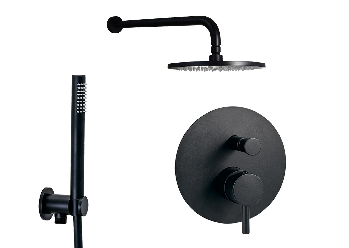 Изображение товара Душевая система Paffoni SET LIG/NO встраиваемая черный матовый стиль