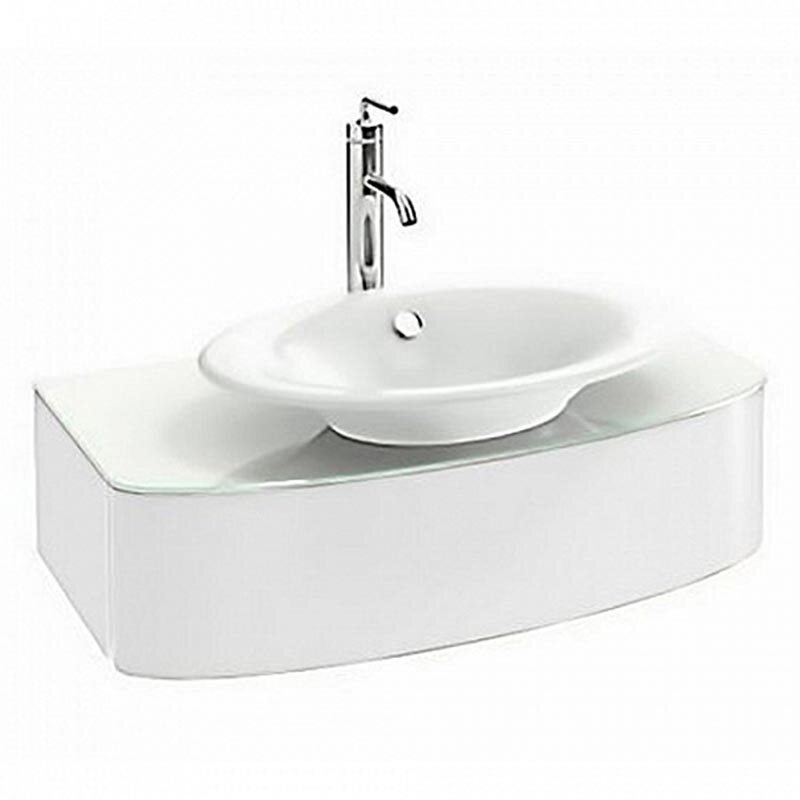 Изображение товара Тумба с раковиной Jacob Delafon Presquile 85 см белый глянец стекло